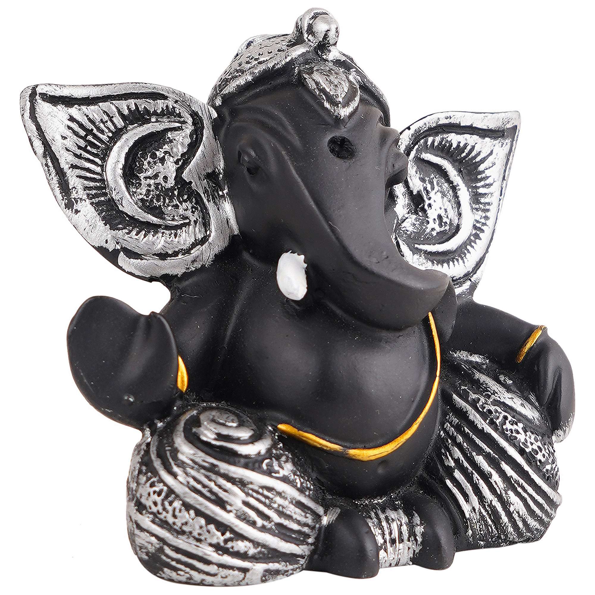 Ganesha Statue Idol Shriganesh Bhagwan Murti / Home, Office Decor / Car Dashboard / Side Table Brass Ganpati / Lord Vinayaka Statue / God of Luck & Success Sculpture / Gift Items - Image 2