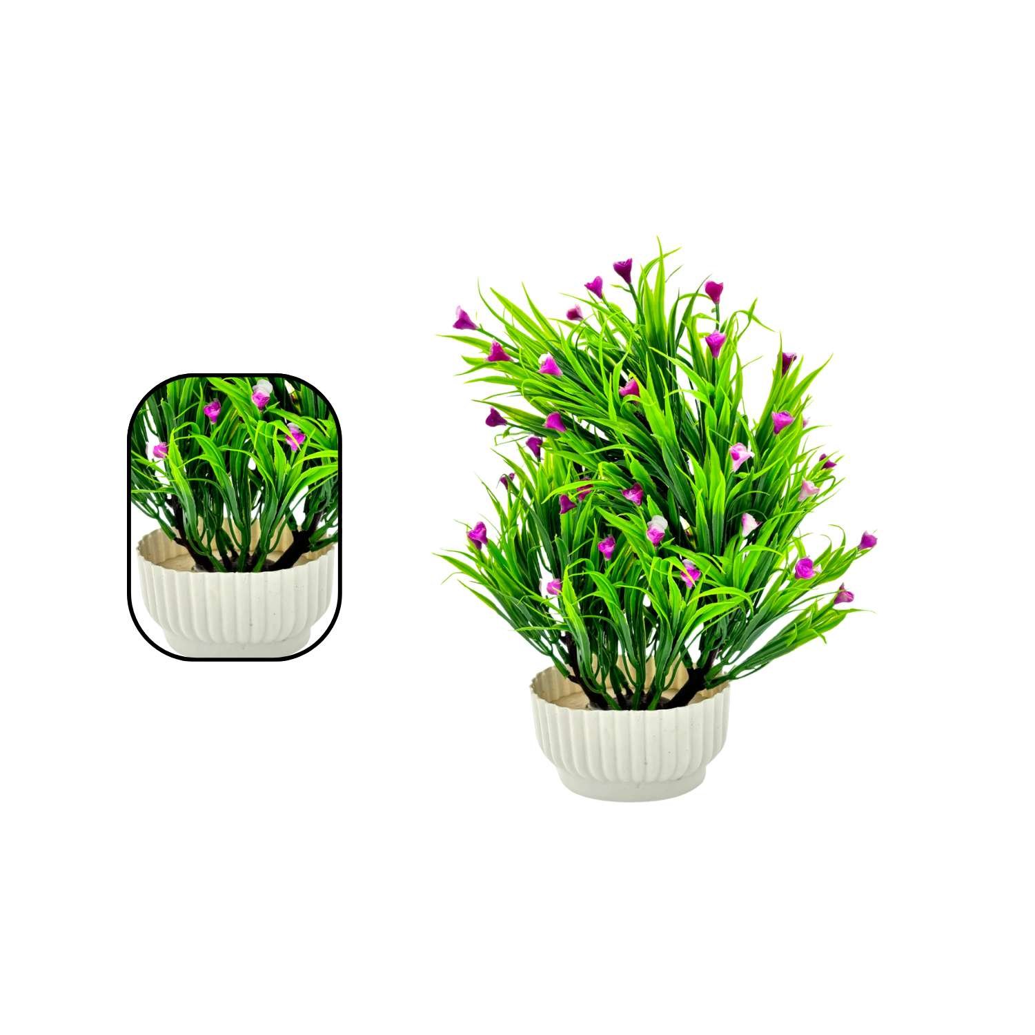 Artificial Plants with Pot Showcase Decoration Plants Green Flowers | Fake Plant | Artificial Plants for Home Decor Office Gifting Plants Decorative Potted Plants (RV-AP11) - Image 2
